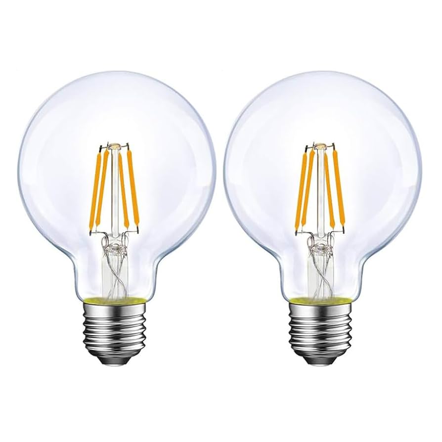 Amazon | LEDエジソン電球 G95(6W) 60W形相当 E26口金 電球色